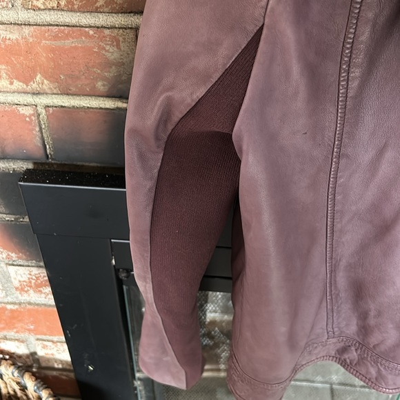 Hinge leather Bomber Jacket, size 1, very good used condition. - Picture 4 of 5